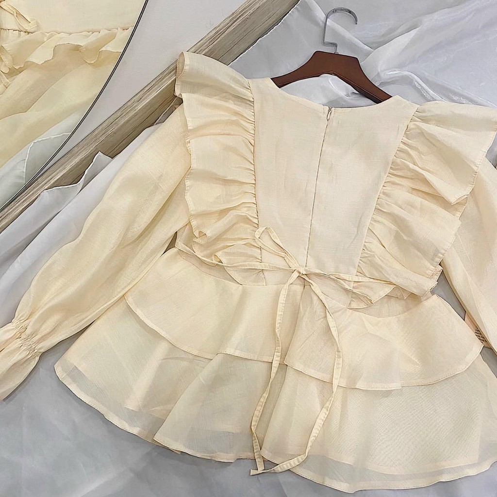 ÁO KIỂU NUDE BÈO NGỰC TIỂU THƯ XINH XẮN - MUSE TOP