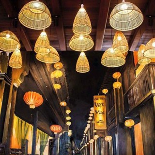 Đèn nơm tre combo 10 cái size 25