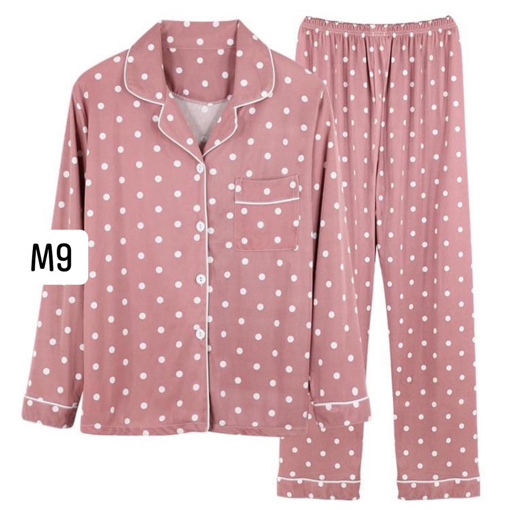 Đồ bộ nữ dễ thương mặc nhà thu đông pijama cotton sữa Look Book hàng Quảng Châu cao cấp