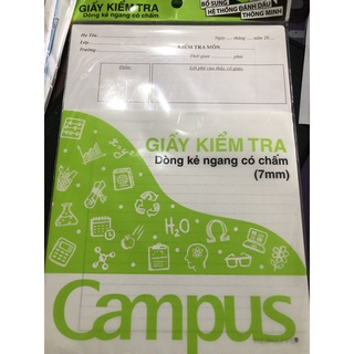 [Sỉ] 10 Tập giấy kiểm tra Campus có chấm