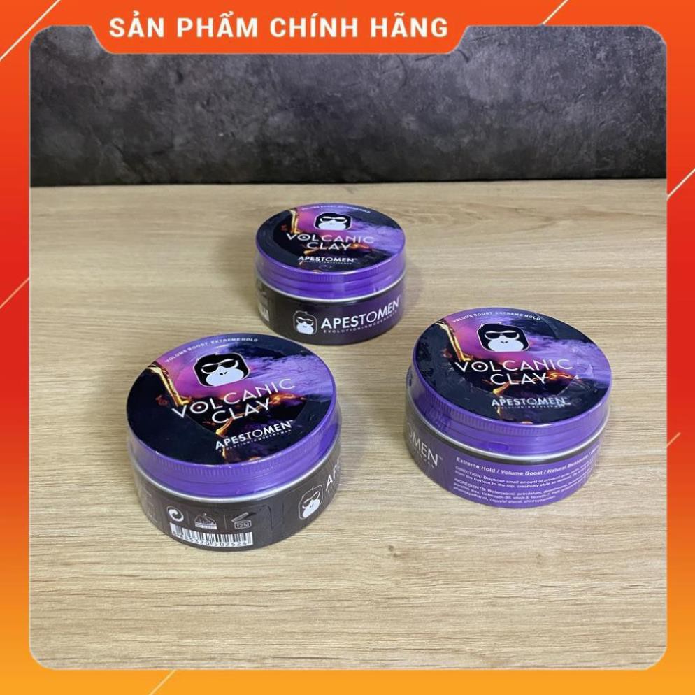 [Giá Hủy Diệt – Chính Hãng] Sáp vuốt tóc Volcanic Clay + Tặng Lược + Xịt Dưỡng Tạo Phồng Reuzel Tonic 20ml | Apestomen