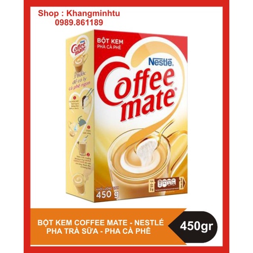 Bột kem Nestle coffee mate hộp 450gram , pha cà phê, trà sữa