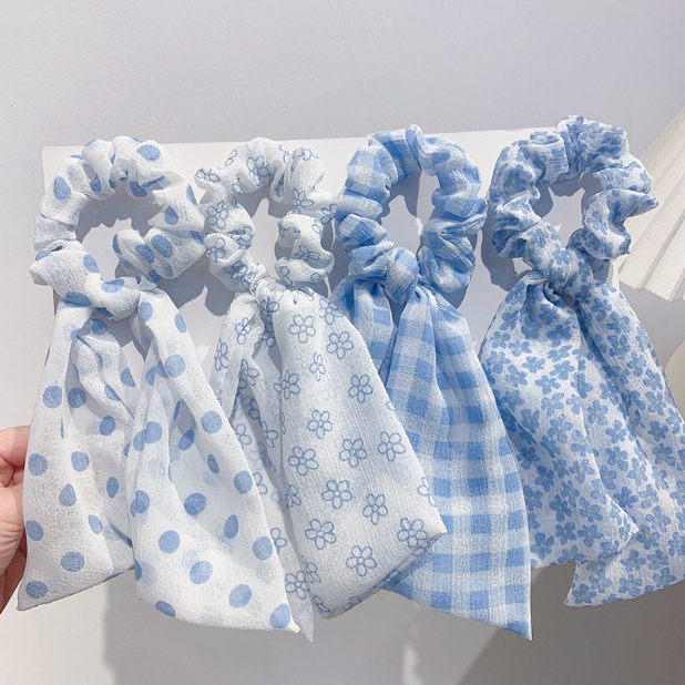 Dây buộc tóc, thun buộc tóc vải nhiều màu, họa tiết xinh xắn cho nữ