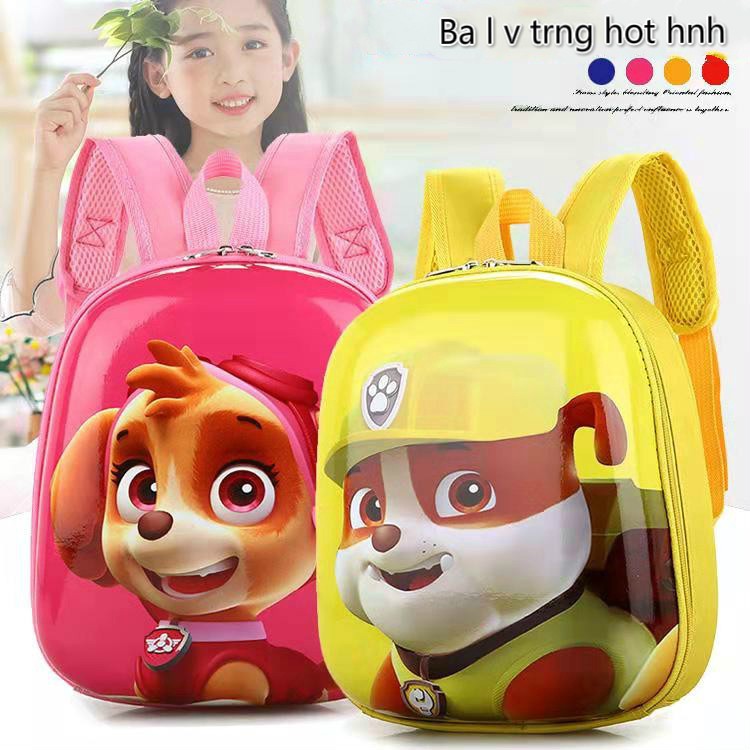 Ba lô đi học kiểu vỏ trứng hình Paw Patrol đáng yêu cho bé mẫu giáo