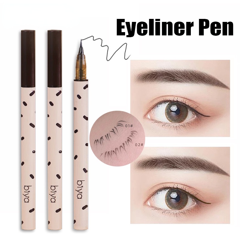 1 Bút Kẻ Mắt / Mascara Dạng Lỏng Siêu Mịn Khô Nhanh Chống Nhòe Lâu Trôi