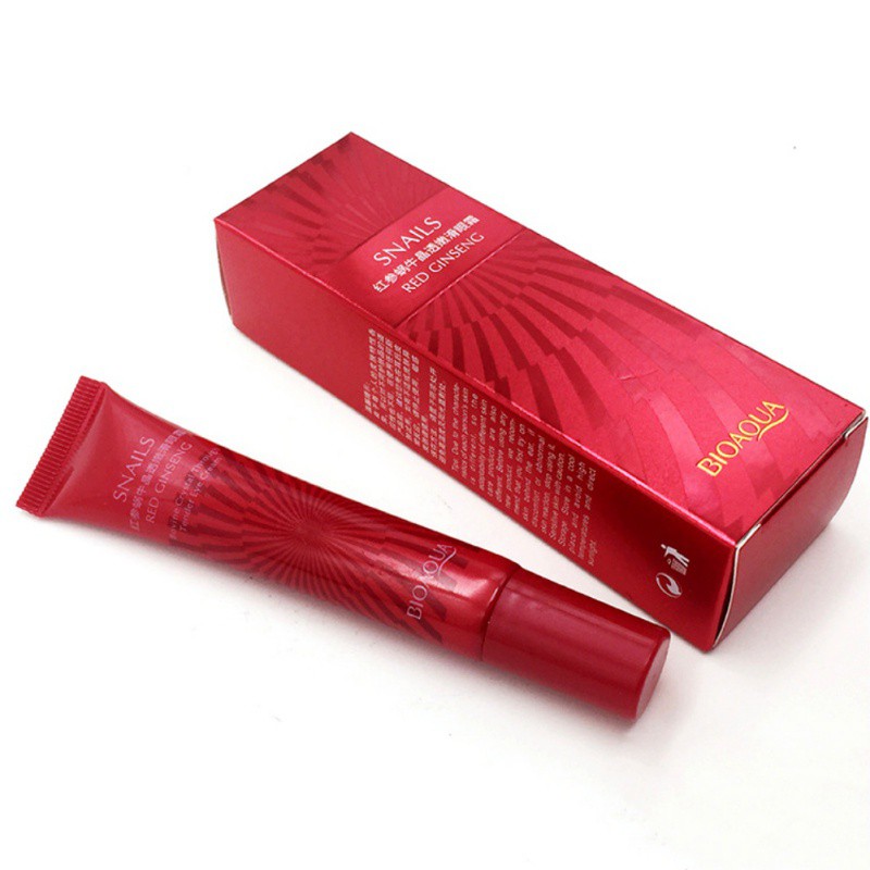 Kem Dưỡng Ẩm làm mờ Nhăn, Thâm Quầng Mắt BIOAQUA Snail Red Ginseng