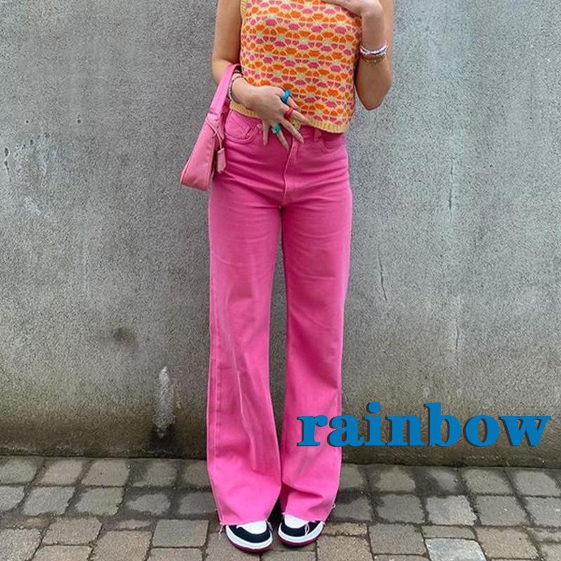 Quần Jean Dài Ống Loe Màu Sắc Cầu Vồng Thời Trang Dành Cho Nữ 4 Màu Lựa Chọn | BigBuy360 - bigbuy360.vn