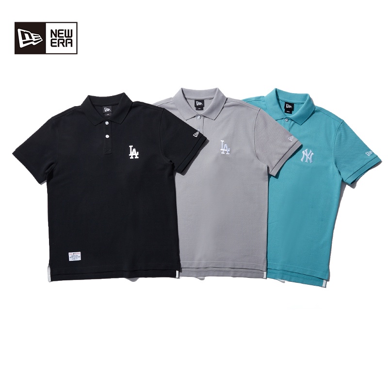 Áo Thun polo Tay Ngắn In Hoạ Tiết MLB Thời Trang Mùa Hè Cho Nam Và Nữ