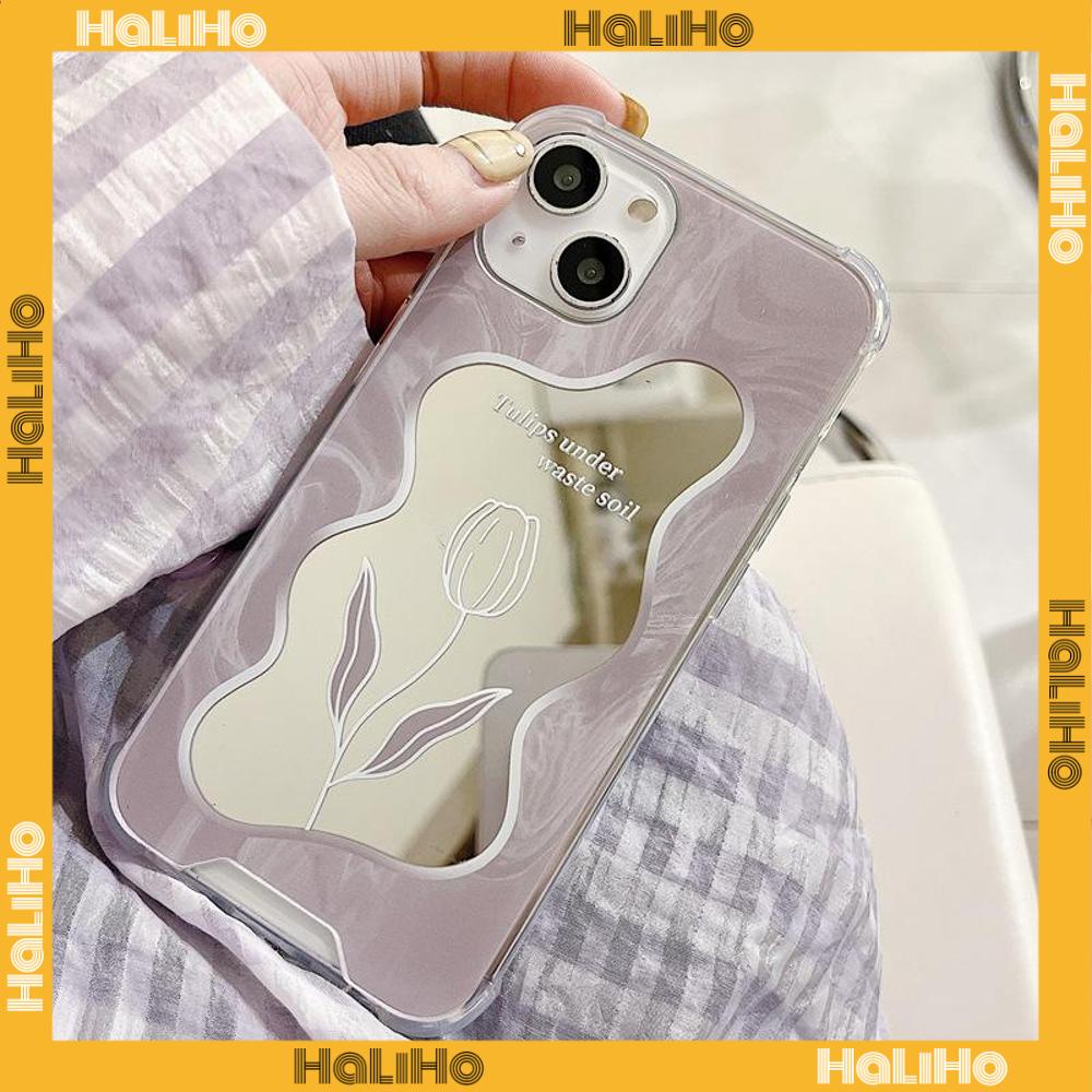 iPhone Case Acrylic Mirror Airbag Shockproof Protection Camera Cute Marble Flower Compatible For iPhone 11 iPhone 13 Pro Max iPhone 12 Pro Max iPhone 7 Plus iPhone x xr xs max