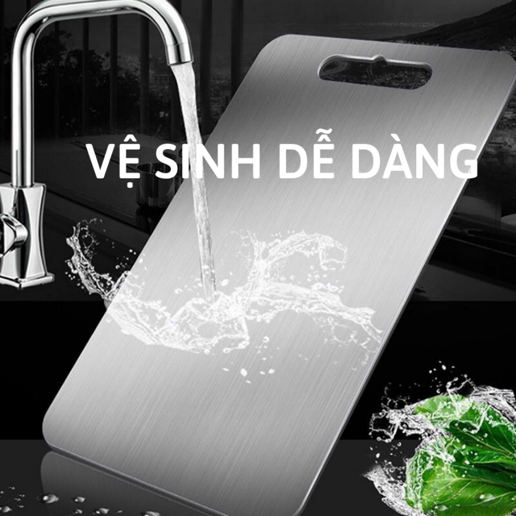 THỚT INOX 304 CAO CẤP - SIZE LỚN - Không gỉ sét - không nấm mốc - Cường Lực an toàn cho sức khỏe