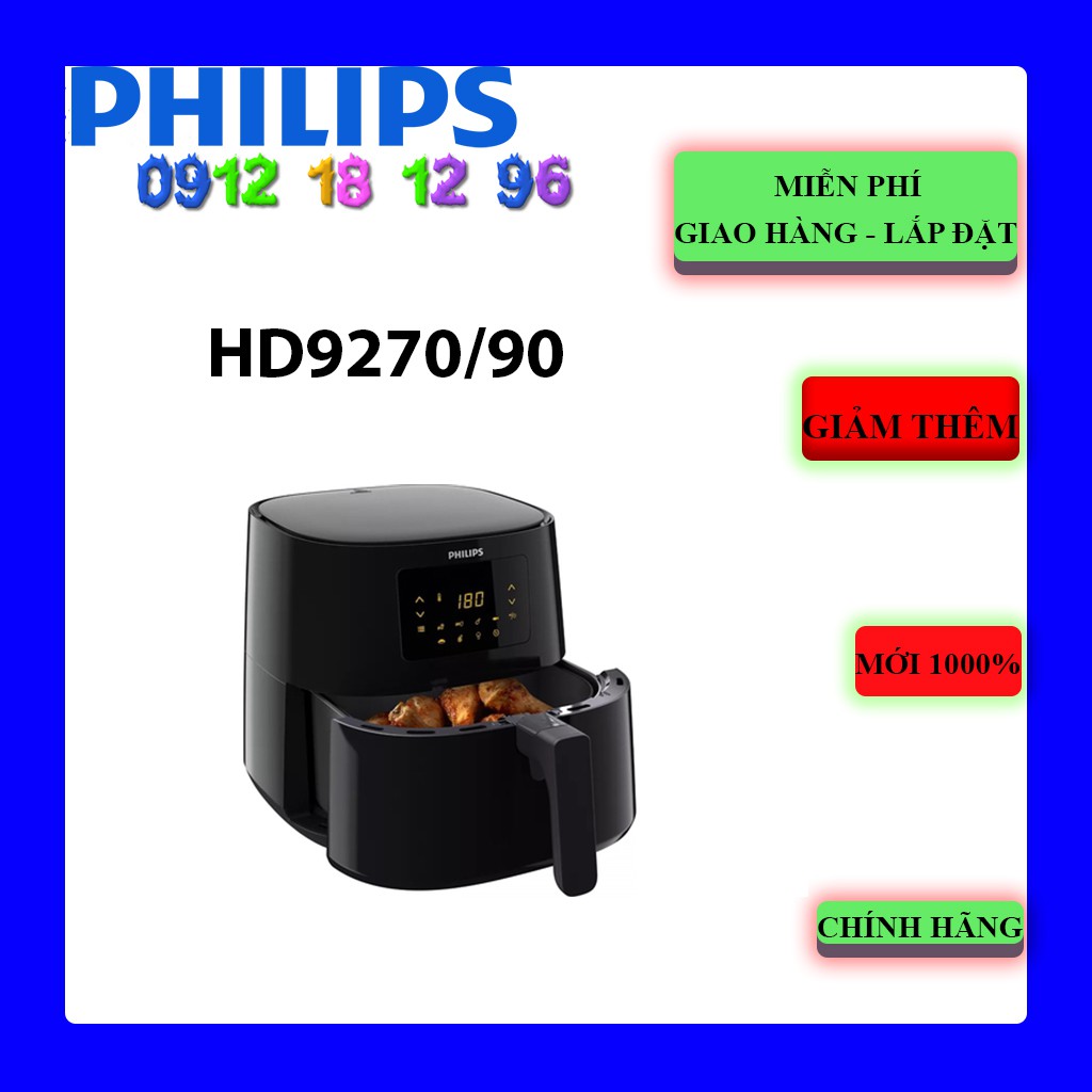 Nồi chiên không dầu Philips HD9270/90 - 2000w - 6.2 lít | Philips HD9270