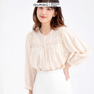Áo sơ mi nữ chạy smockin GUMAC AB660