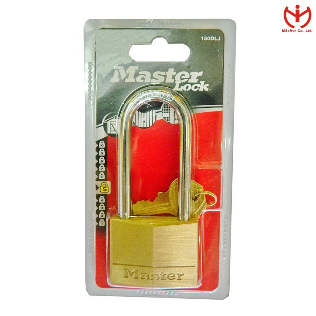 [Hỏa tốc HCM] Khóa Master Lock 150 EURDLJ thân đồng rộng 50mm càng dài 64mm - MSOFT