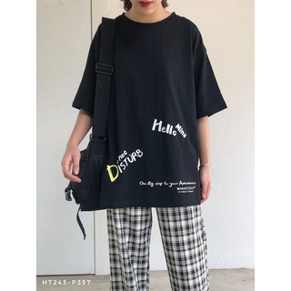 Áo thun nữ mina tay lỡ hello mina - ht243