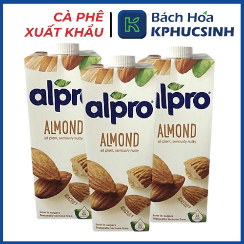 Sữa hạnh nhân nguyên chất bổ sung dInh dưỡng hIệu Alpro 1l thơm ngon KPHUCSINH - Hàng Chính Hãng