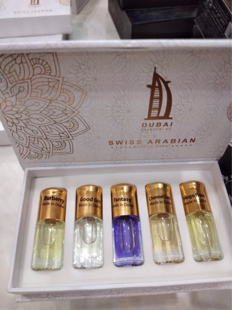 Set 5 chai Tinh dầu nước hoa Dubai