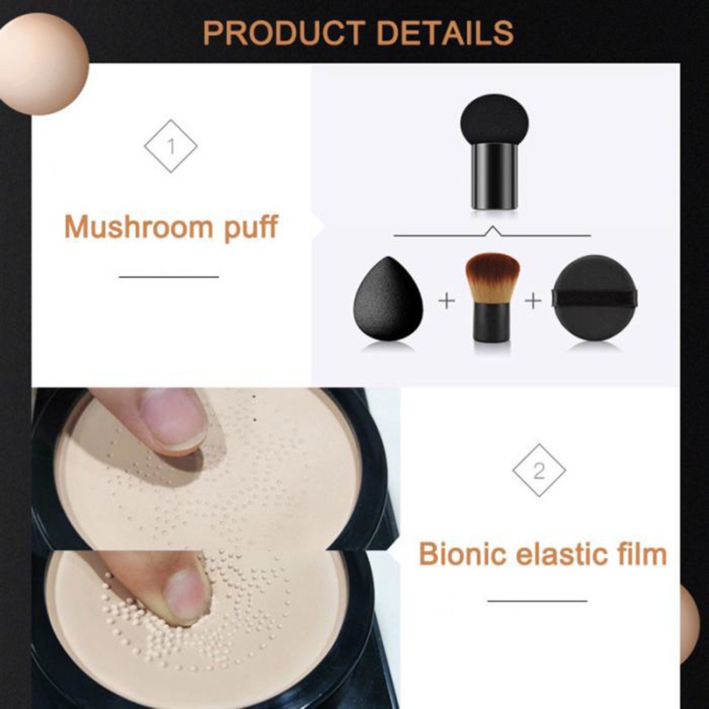 MIHAN1 Fashion With Mushroom Puff Sponge Longlasting Face Makeup Air Cushion BB Cream Women Waterproof Concealer Brightening Foundation