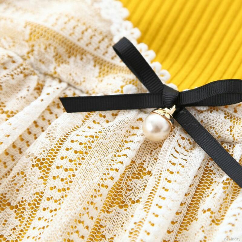 Đầm Tay Dài Cổ Tròn Phong Cách Công Chúa Cho Bé Gái 0-4 Tuổi