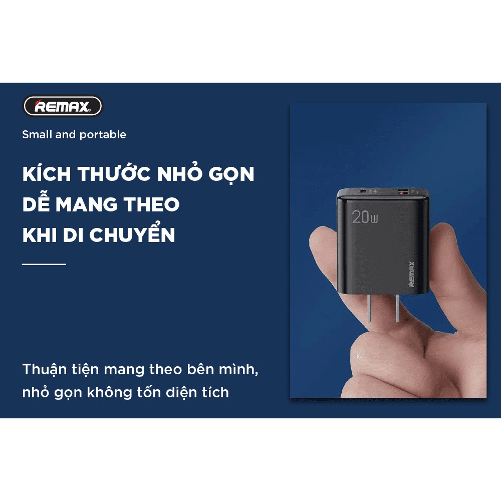 Củ sạc nhanh QC3.0 Remax RP-U88 PD 20W chính hãng ICYBERNET