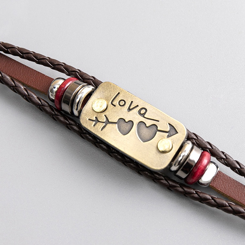 Vòng Tay Da Bện Phong Cách Bts Punk Cá Tính Thích Hợp Làm Quà Tặng Valentine Cho Cặp Đôi