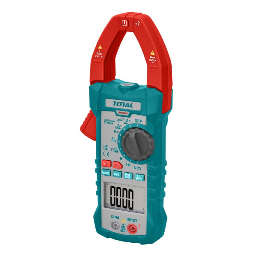 Ampe kìm đo dòng AC DC 1000A TOTAL TMT410002 tặng bút thử điện Stanley