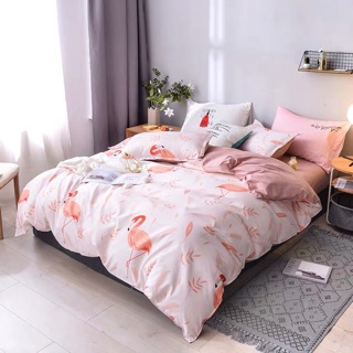[Giá rẻ] Set Ga Poly Hạc Hồng - Uy tín