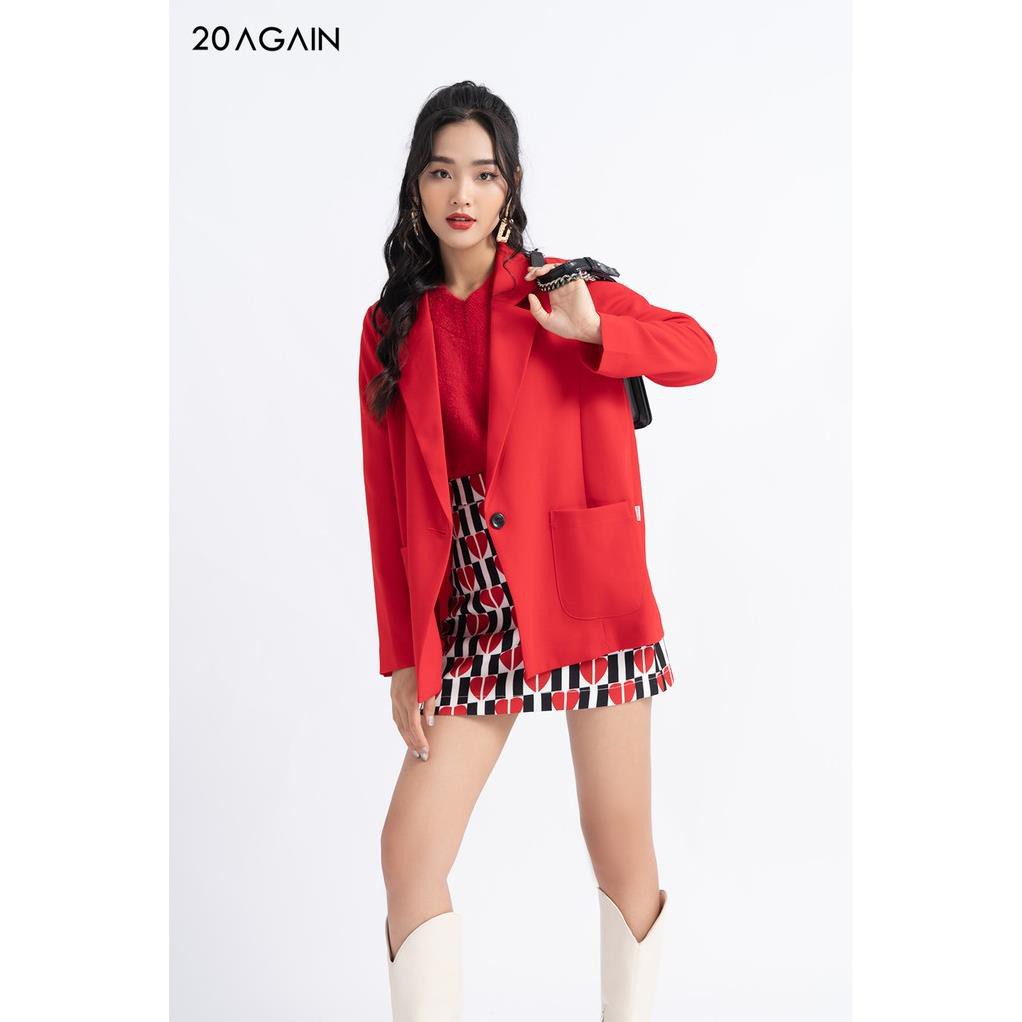 [Mã FAMALLT5 giảm 15% đơn 150k] Áo vest blazer nữ dài 2 lớp có túi ốp VDA0961 20AGAIN | BigBuy360 - bigbuy360.vn