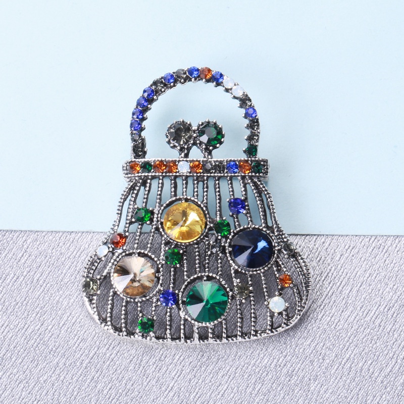 Ghim Cài Áo Hình Túi Xách Đính Đá Thời Trang Sang Trọng