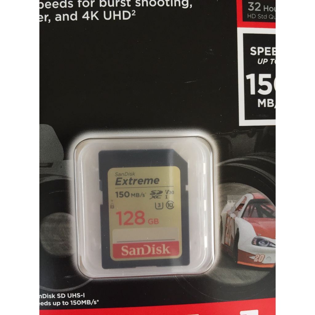Thẻ nhớ SDXC SanDisk Extreme U3 V30 180MB/s dung lượng 64GB 128GB 256GB