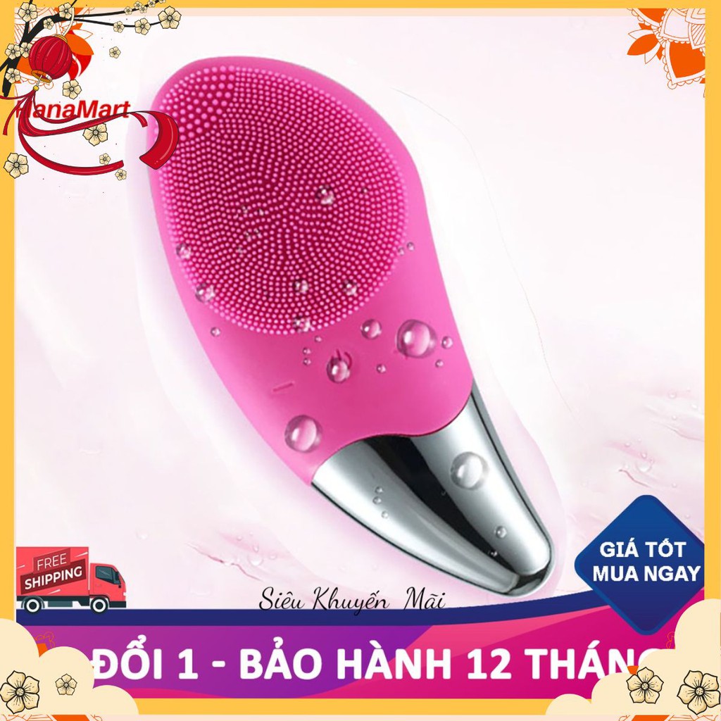 Máy rửa mặt mát xa mini cầm tay cho nam và nữ, dùng kèm sữa rửa mặt, loại bỏ chất nhờn, bụi bẩn, tế bào chết janna.shop1