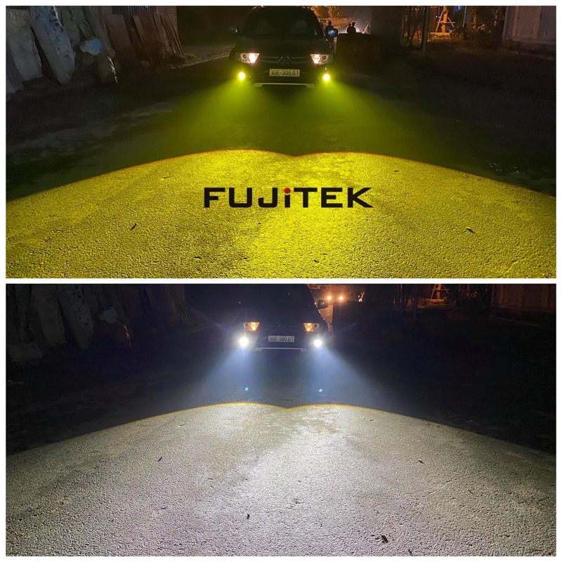 ĐÈN BI GẦM LED FUJITEK 2 CHẾ ĐỘ PHA COS CHỐNG CHÓI DÀNH CHO Ô TÔ