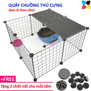 Chuồng thú chó mèo (bán lẻ) nhựa, lưới sắt,35x35, 45x35cm có 2 chốt/1 tấmchốt  đen trắng ngẫu nhiên