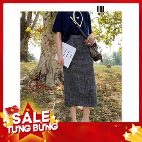 SET BỘ ÁO LEN LÔNG CỪU NƠ CỔ KÈM CHÂN VÁY DẠ TIÊU XẺ TÀ HÀN QUỐC -Hàng nhập khẩu