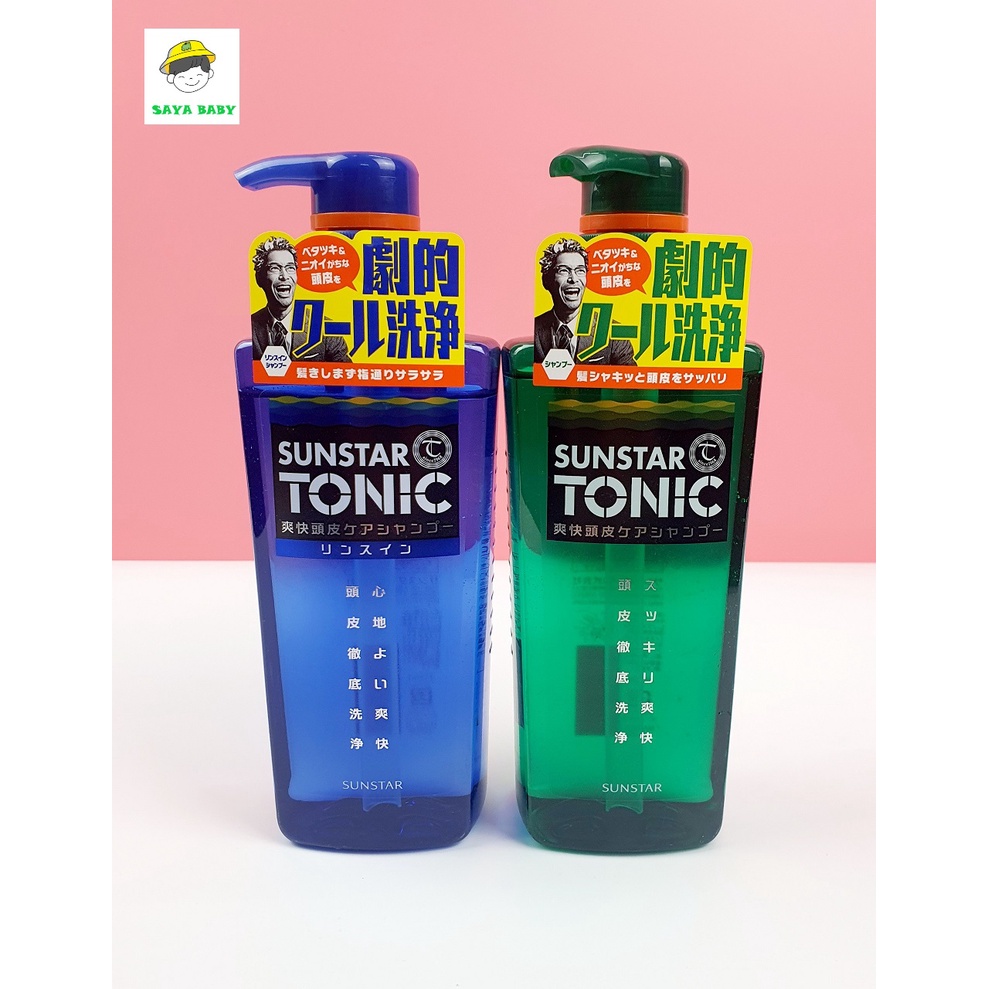 Dầu gội/ Dầu gội xả 2 trong 1 Sunstar Tonic dành cho Nam - Nhật Bản 480ml/460ml