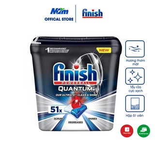 Viên rửa chén bát Finish Quantum Utimate dùng cho máy rửa chén, bát - 51 viên/ hộp