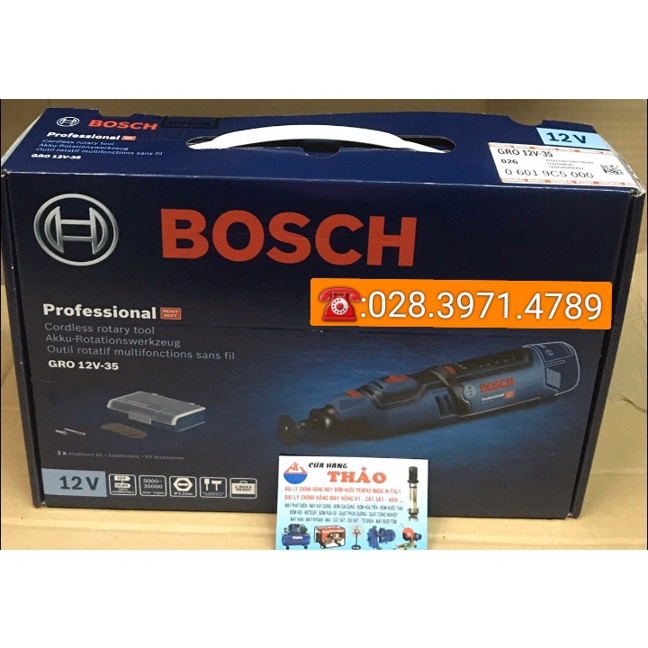 Máy cắt xoay đa năng pin Bosch GRO 12V-35 ,,BH 12 tháng