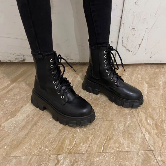 (HÀNG CÓ SẴN - ẢNH THẬT FEEDBACK) Bốt nữ ulzzang A1 đế cao 5cm | BigBuy360 - bigbuy360.vn