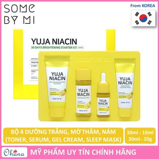Bộ kit dưỡng trắng sáng da, mờ thâm, nám some by mi yuja niacin 30 days brightening starter kit