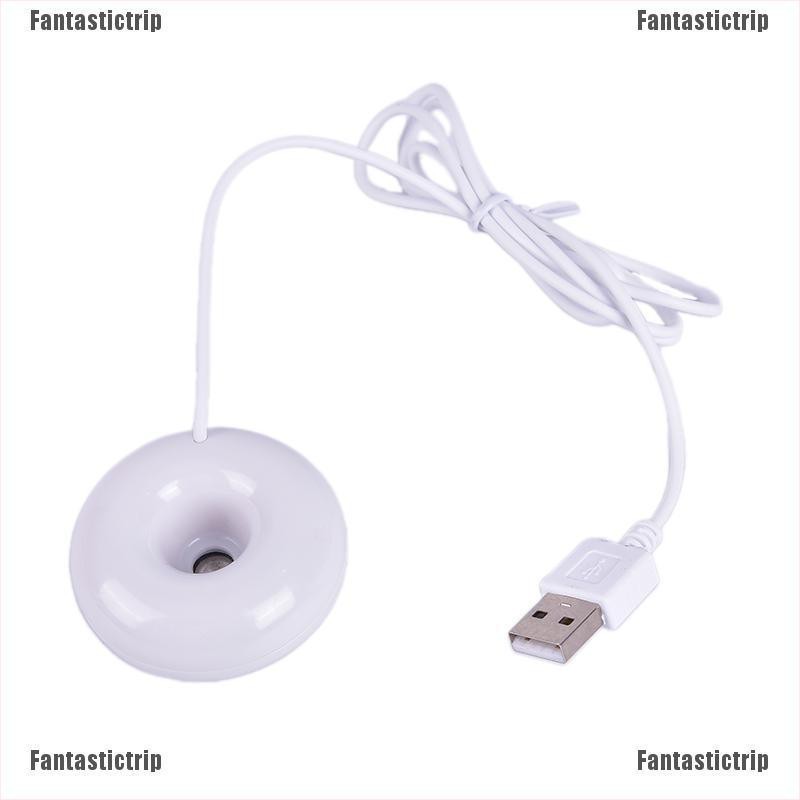 Fantastictrip 1pc Mini Portable Donuts Humidifier USB Air Purifier Aroma Diffuser Steam Gift