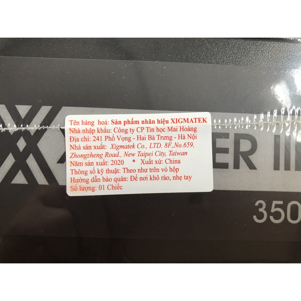 Nguồn máy tính XIGMATEK X-POWER III X-350 250W - Phiên bản 2020 - Sản phẩm lý tưởng cho hệ thống GAME-NET