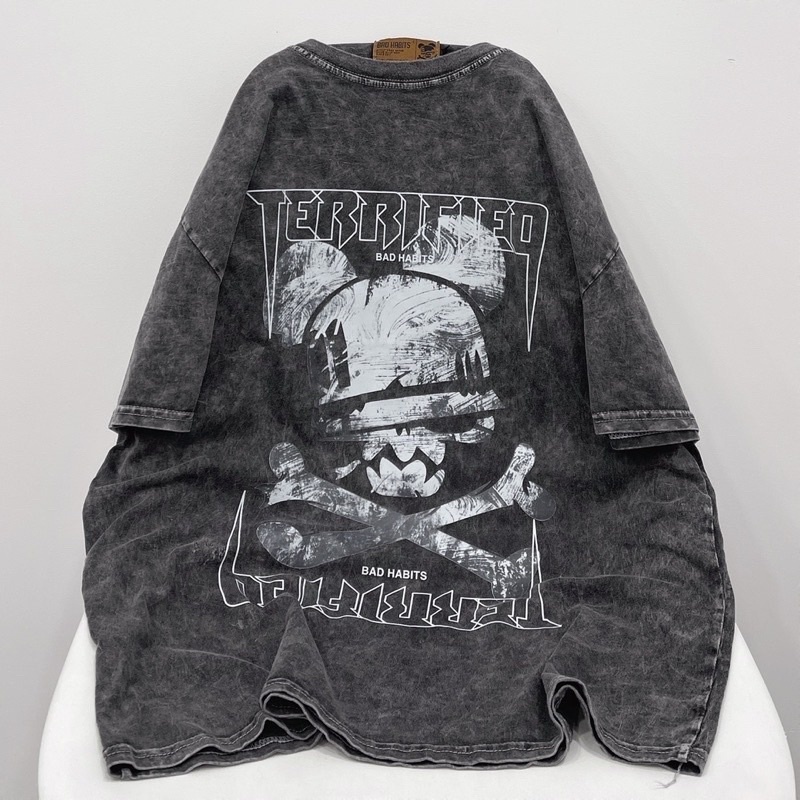 Áo Thun Loang Cotton TERRIFIED Ulzzang Unisex [ Kèm ảnh thật ]