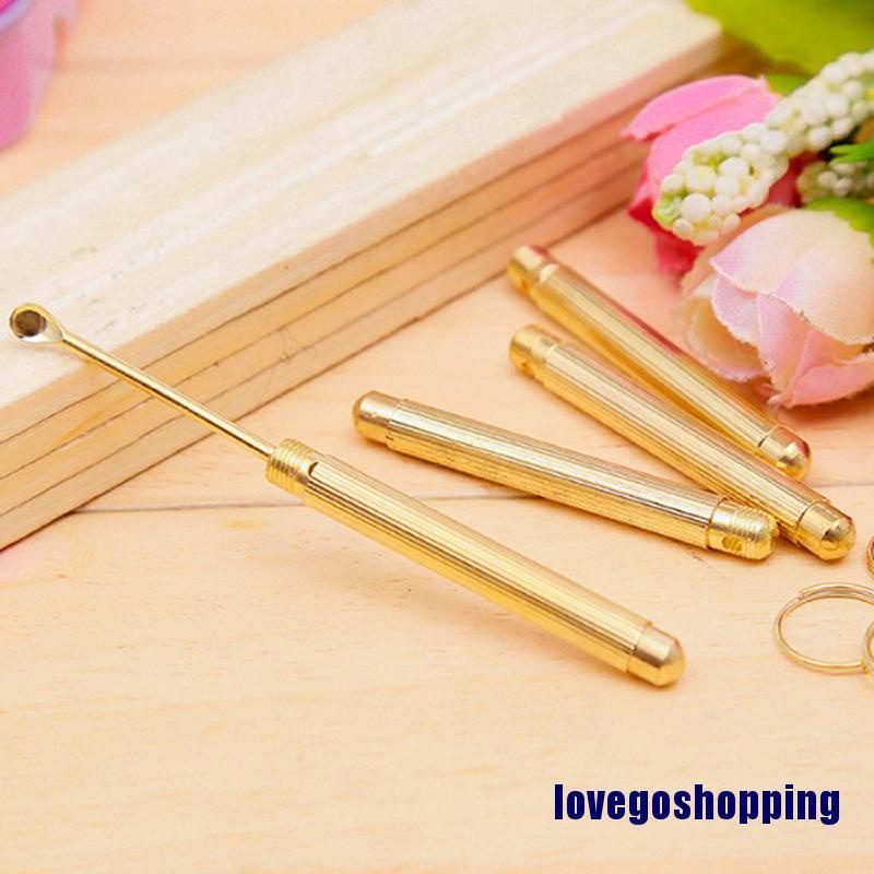 Dụng Cụ Lấy Ráy Tai Màu Vàng Gấp Gọn Tiện Lợi