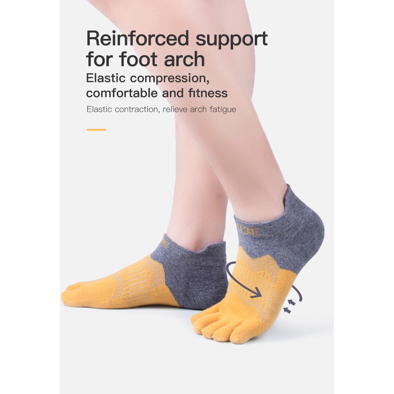 Aonijie 2 Đôi Tất Thể Thao Năm Ngón e4810s