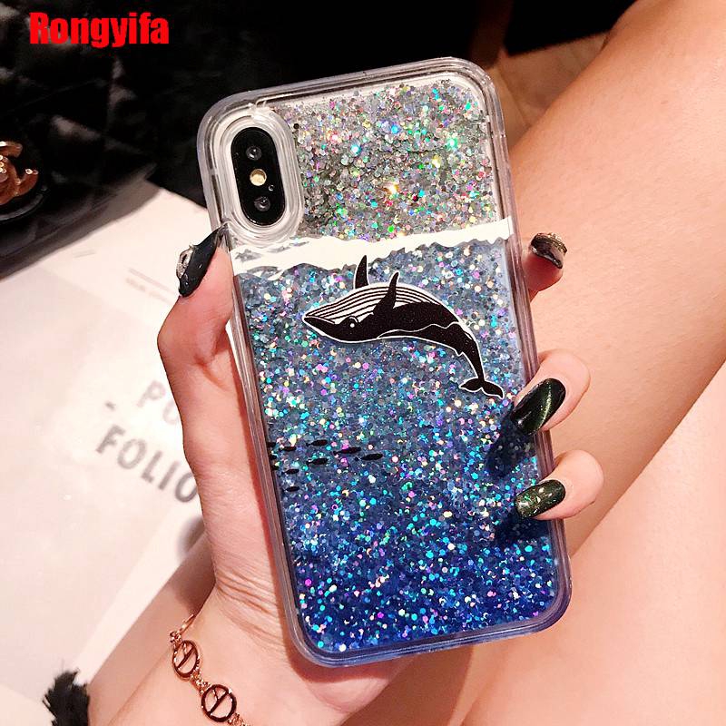 Ốp điện thoại kim tuyến nước cá tính cho Samsung Galaxy Note 10 S10 Plus S10e S10+ S9 S9+ S8 S8+