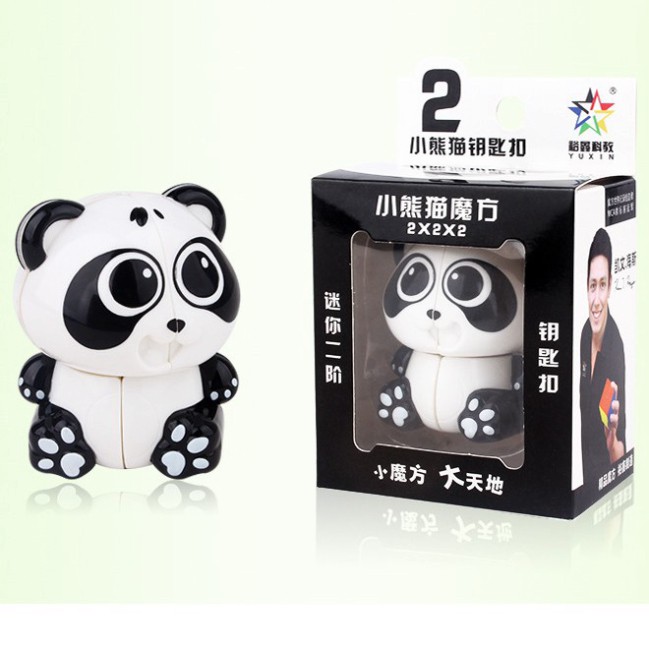 Móc Khóa Rubik Biến Thể 2x2 YuXin Mini Panda Keychain