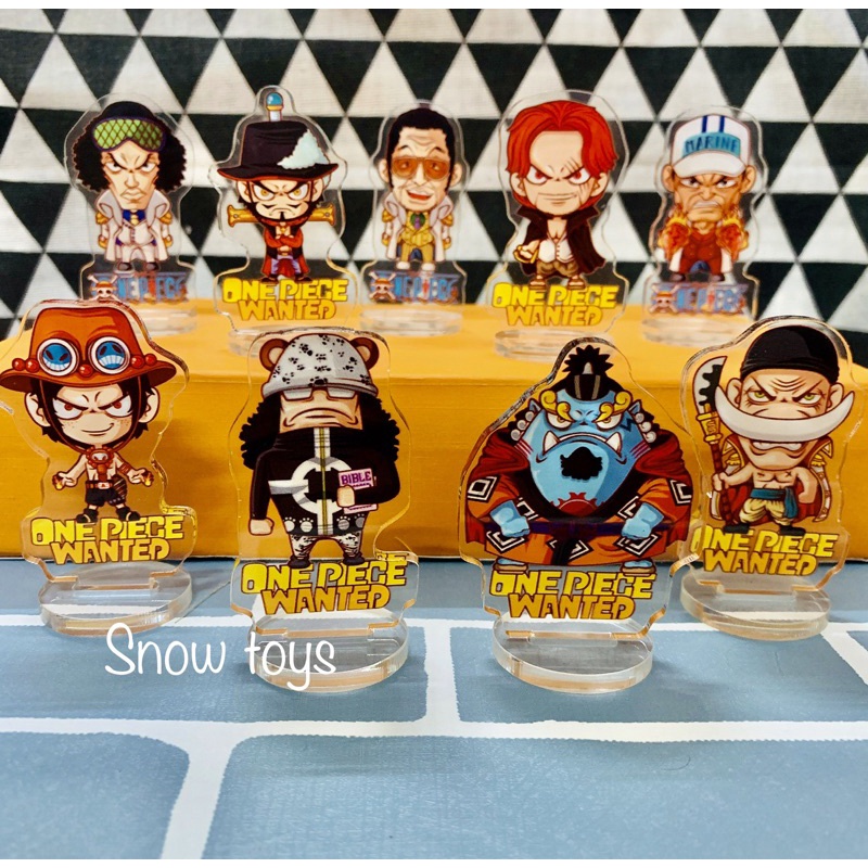 Trọn bộ 9 Mô Hình Tượng Standee Acrylic Mica 2 mặt one piece -onepiece Aokiji Kizaru Akainu Râu trắng Mihawk Kuma Jinbe