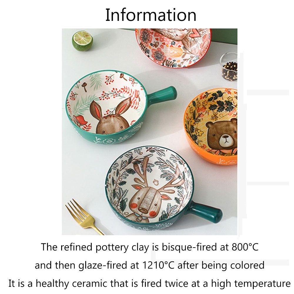 FOREVER Bát Gốm Lớn Hình Động Vật Rừng Cây Trang Trí Nhà Cửa