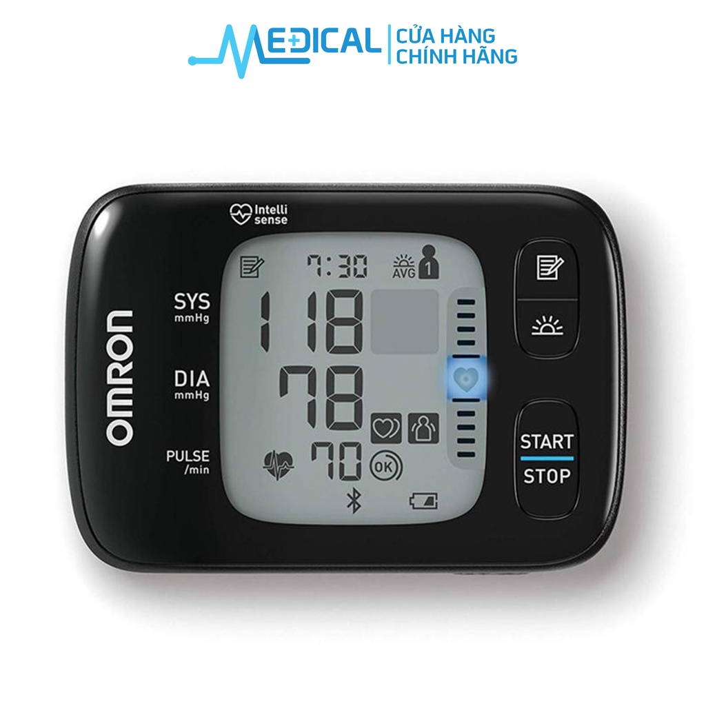 Máy đo huyết áp cổ tay OMRON HEM-6232T kết nối với ứng dụng Connect Bluetooth - MEDICAL