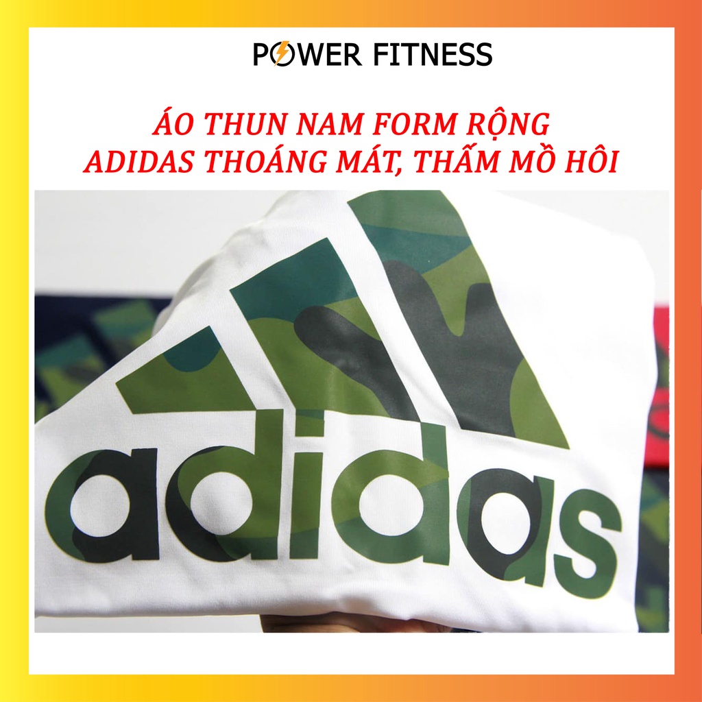 Áo thun nam form rộng tay lỡ cổ tròn tập gym thể thao thun lạnh nam Power Fitness B2015