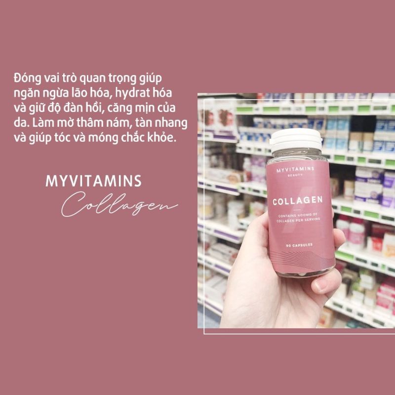 Collagen thủy phân Myvitamins UK 90 viên,giúp đẹp da,giảm lão hóa
